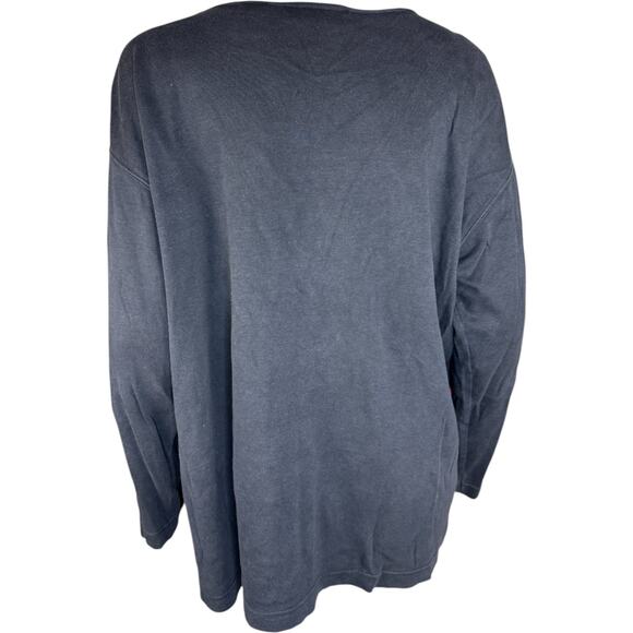 Chaus Sport Vintage Christmas Sweatshirt Black Patchwork Bells Wreath Guitar M - Picture 4 of 12